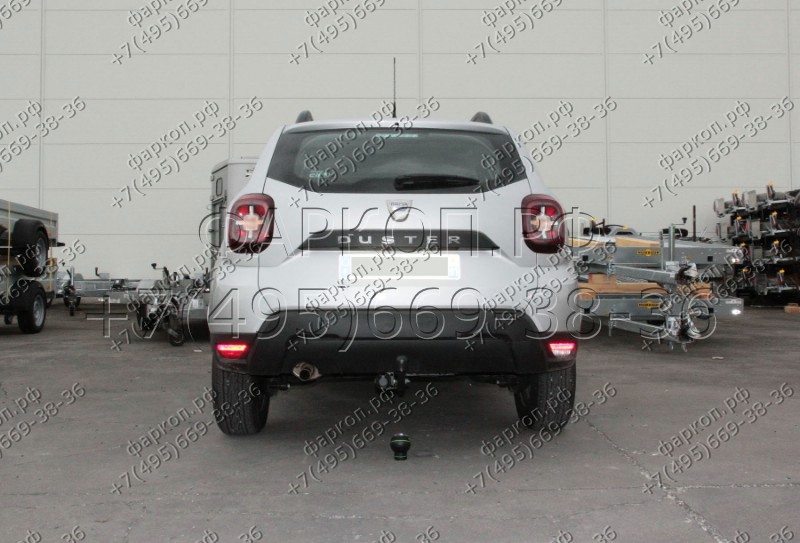 Фаркоп на Renault Duster 2 2021-2022, Nissan Terrano 2014-2022 без выреза бампера. Тип шара: A. Нагрузки: 1500/75 кг, масса фаркопа 17 кг