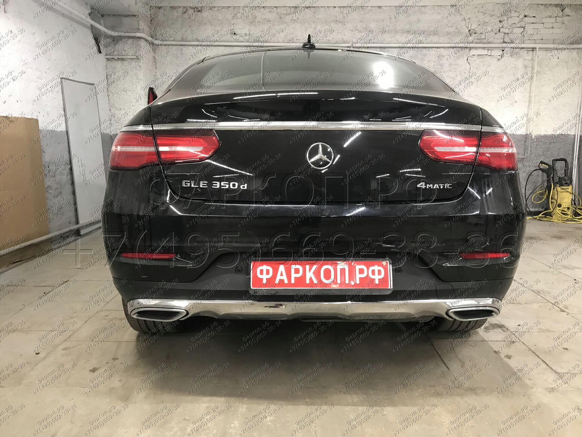 Фаркоп на Mercedes GLE-Class Coupe c292 2015-2019. Вертикальное быстросъемное крепление шара (на ключе). Невидимый вырез в бампере. Нагрузки 3500/140 кг, масса фаркопа 41 кг