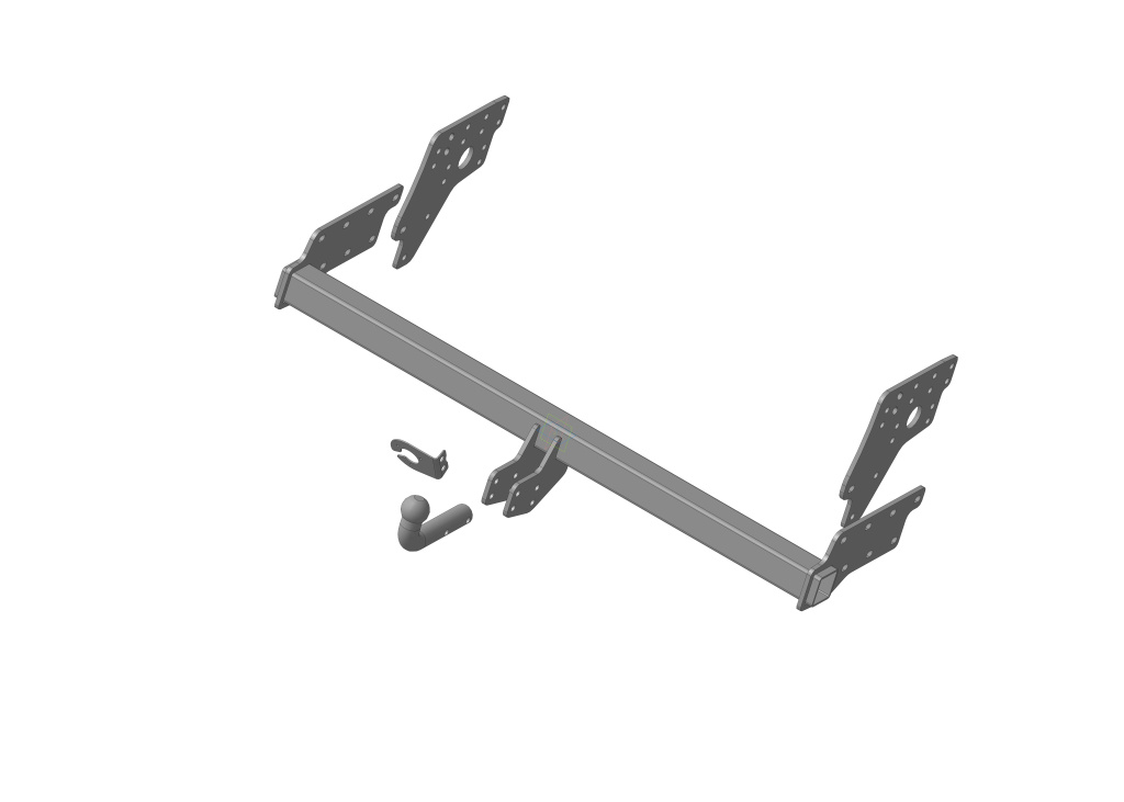 Фаркоп для Mitsubishi L200 1996-2006, 2006-2015, 2015-2023, Fiat Fullback 2016-2019 без снятия и подрезки бампера. Тип шара: A. Нагрузки: 1500/75 кг, масса фаркопа 23 кг (без электрики в комплекте)
