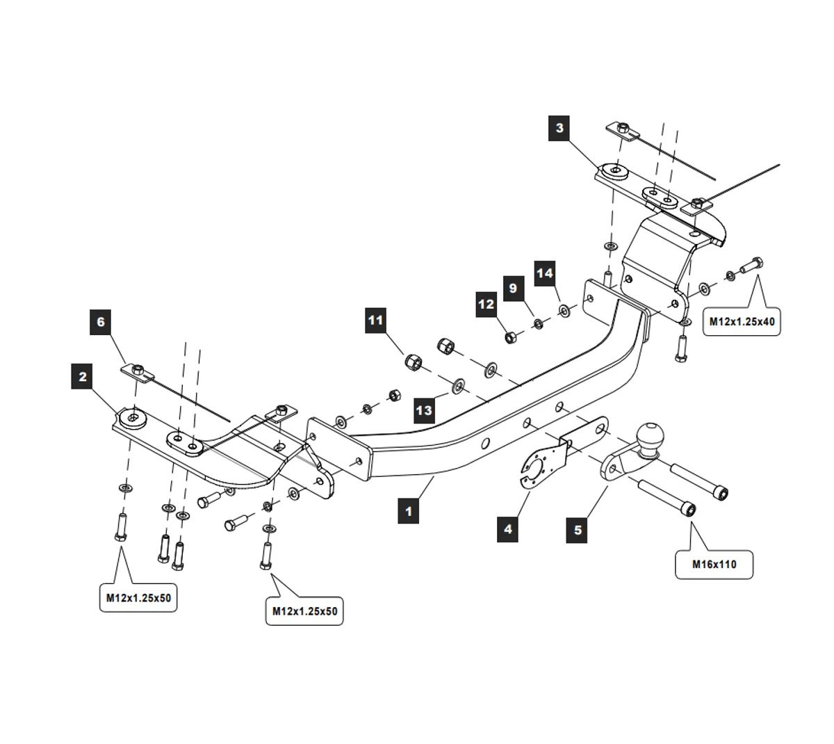 Фаркоп на Toyota Land Cruiser 200 2007-2021, Lexus LX 2007-2022 без снятия и выреза бампера. Тип шара: F. Нагрузки: 3500/150 кг, масса фаркопа 25,9 кг (без электрики в комплекте)