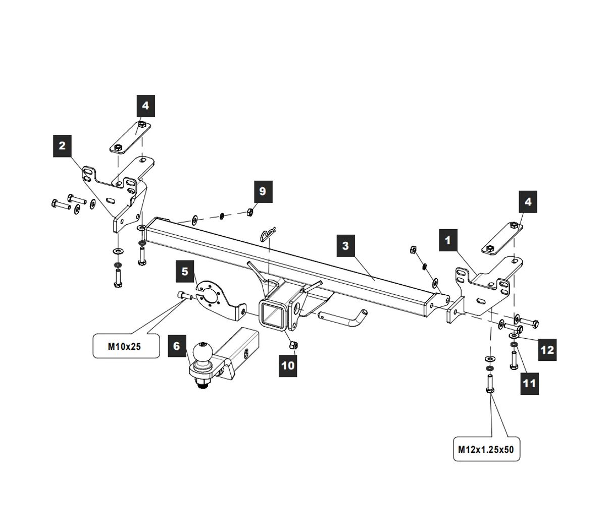 Фаркоп на Chery Tiggo 8 Pro Max 2022-, Chery Tiggo 8 Pro 2021-2024, Chery Tiggo 8 2021-2024, Xcite X-Cross 8 2024-, Tenet T8 2025- без выреза в бампере. Тип шара: EA (E с антистуком). Нагрузки: 1500/75 кг, масса фаркопа 15,4 кг (без электрики в комплекте)