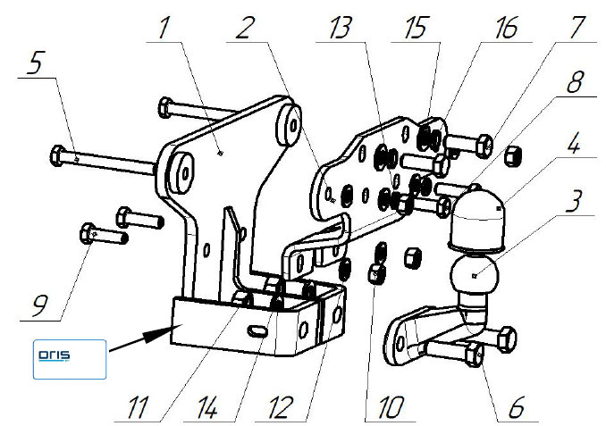Фаркоп на Tank 500 2023-, Haval H9 2014-2020, Haval H5 2024-, Haval H9 2024- без выреза в бампере. Тип шара: F. Нагрузки: 2500/121 кг, масса фаркопа 12,72 кг (без электрики в комплекте)