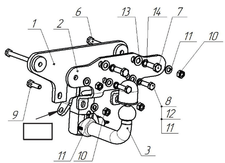 Фаркоп на Tank 500 2023-, Haval H9 2014-2020, Haval H5 2024-, Haval H9 2024-. Необходима подрезка бампера. Тип шара: D2 (вертикально-съемный с ключом). Нагрузки: 2500/120 кг, масса фаркопа 13,1 кг (без электрики в комплекте)