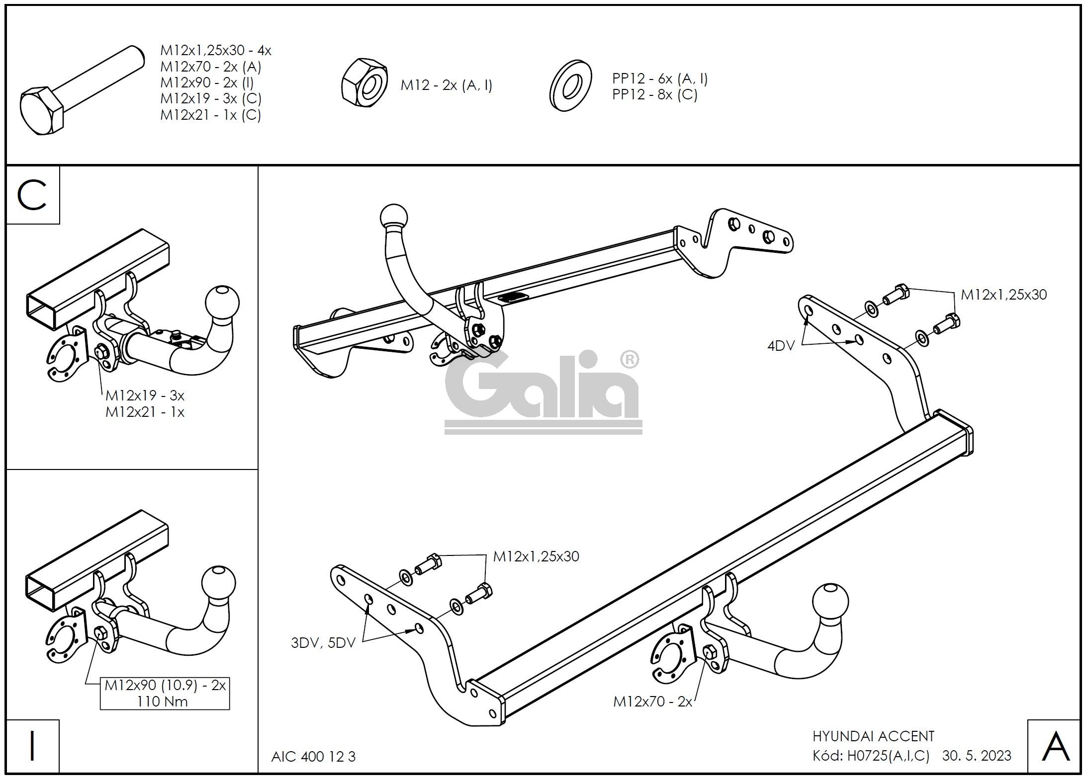 Полностью оцинкованный фаркоп на Hyundai Accent ТагАЗ седан 2000-2012, Hyundai Accent седан, хетчбек 3/5 дверей 2000-2006 (передние фары с прозрачной оптикой). Тип шара: A. Установка без снятия и выреза бампера. Нагрузки: 1200/50 кг, масса фаркопа 13,75 кг